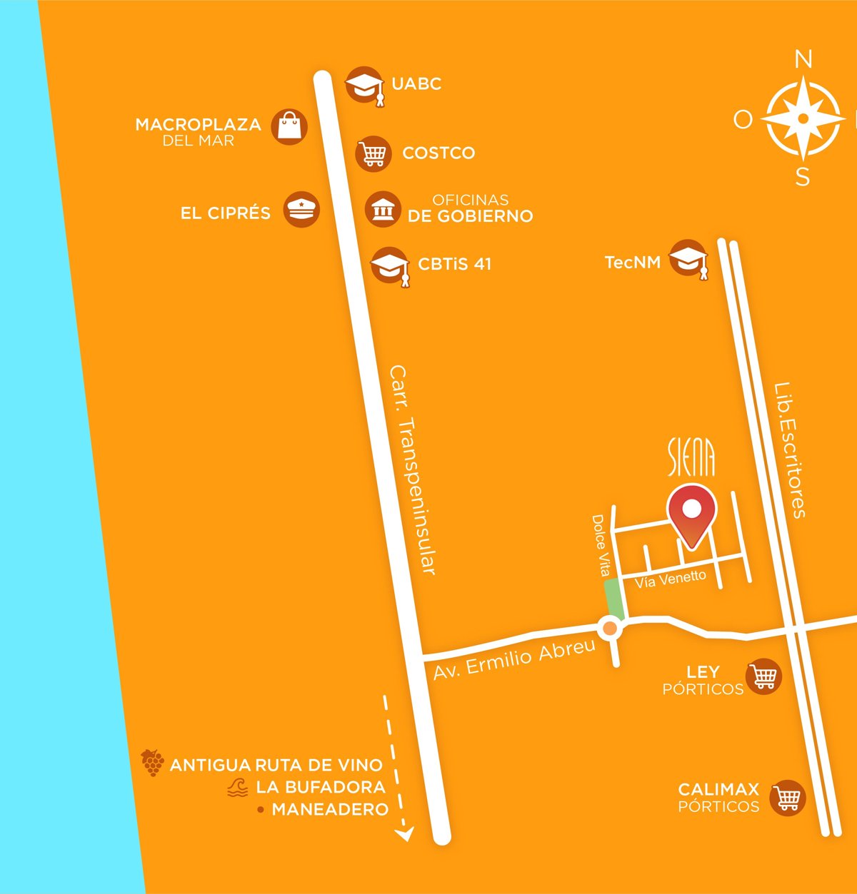 Mapa de ubicación Siena Residencial